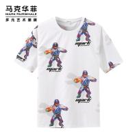 商场同款马克华菲潮短袖T恤男士2020夏季新款动漫上衣