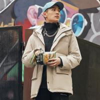 马克华菲90白鸭绒羽绒服男士潮牌立领2020冬季新款大口袋中长款男