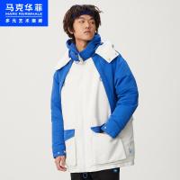 马克华菲潮牌羽绒服男士2020冬中长款户外鼠系列印花外套