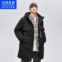 马克华菲90白鸭绒男款羽绒服潮牌 帅气2020秋冬季新款外套中长款