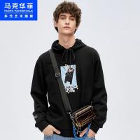 马克华菲潮牌熊本熊联名卫衣男2020秋季款连帽刺绣印花上衣