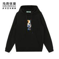 [新]马克华菲男装秋季新款卡通时尚潮牌字母印花连帽卫衣