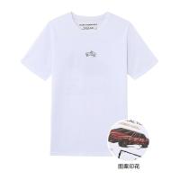 马克华菲2020夏季新款男式T恤撞色小汽车印花圆领纯棉短袖上衣