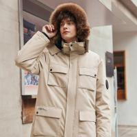 马克华菲X潮流合伙人同款鹅绒羽绒服大毛领男2020秋冬新款工装风