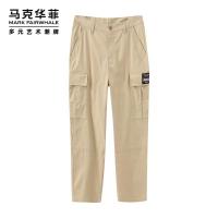 商场同款马克华菲休闲裤男2020春夏季新款潮流印花工装九分裤