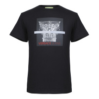 VERSACE JEANS 男士黑色棉质短袖T恤衫 B3GTB71C 30134 899