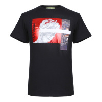VERSACE JEANS 男士黑色棉质短袖T恤衫B3GTB72A 36609 899