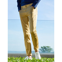 GOLF/高尔夫2019新款纯色休闲裤男春季薄款直筒男士修身弹力长裤
