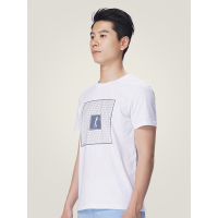 高尔夫(GOLF)圆领短袖t恤男夏装新品男装上衣修身休闲几何图案男