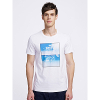 GOLF/高尔夫夏季新款字母图案男短袖t恤衫修身休闲男士圆领T恤