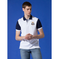 GOLF/高尔夫2019夏装男装纯棉图案logo休闲翻领短袖T恤POLO衫
