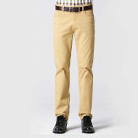 GOLF/高尔夫春季新款商务绅士裤子男宽松直筒透气微弹男士休闲裤