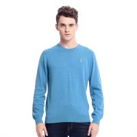 GOLF/高尔夫春装纯色男士圆领棉休闲男装打底衫长袖针织毛衫