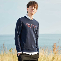 GOLF秋季通勤百搭简约经典字母立体绣男士卫衣套头圆领卫衣男