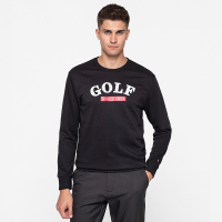 GOLF/高尔夫秋季新款圆领卫衣男休闲纯色LOGO长袖套头卫衣