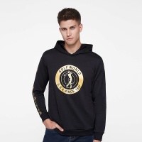 GOLF秋季上衣经典圆领连帽男士卫衣净色百搭纯棉印花连帽卫衣男