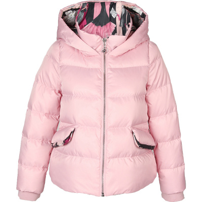 复古芭比色羽绒服