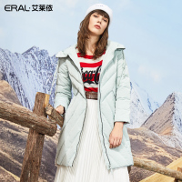 艾莱依2019秋冬新款百搭时尚修身羽绒服女中长款大衣