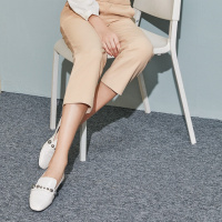 艾莱依2019秋季新款OL风九分裤修身显瘦韩版直筒裤子女