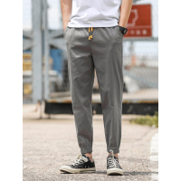 鳄鱼恤(CROCODILE) 工装裤男夏季休闲长裤2019年男士纯色宽松直筒夏天休闲裤潮流