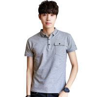 鳄鱼恤(CROCODILE) 2019新款夏季潮流男装衬衫领POLO衫夏装新款领短袖T恤男翻领短袖衣服