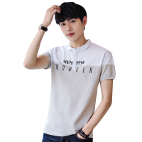 鳄鱼恤(CROCODILE) 新款夏季大码潮流男装衬衫领POLO衫2019夏装新款领短袖T恤男翻领短袖衣服