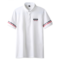 鳄鱼恤(CROCODILE) 新款夏季潮流男装衬衫领POLO衫2019夏装男士大码新款领短袖T恤男翻领短袖衣服