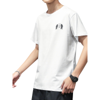 鳄鱼恤(CROCODILE) 2019新款短袖t恤男男士上衣纯棉宽松圆领体恤印花T恤休闲打底衫潮流夏装