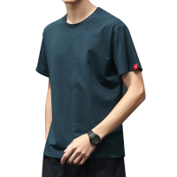 鳄鱼恤(CROCODILE) 2019新款夏装短袖t恤男男士上衣纯棉宽松圆领体恤印花T恤打底衫潮流