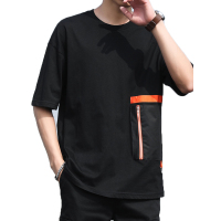 鳄鱼恤(CROCODILE) 2019新款短袖t恤男男士上衣纯棉宽松圆领体恤印花T恤打底衫潮流夏装