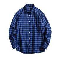 鳄鱼恤（CROCODILE） 2019新款格子长袖衬衫男士夏季条纹休闲修身韩版潮流商务休闲外套韩版衬衣男