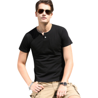 鳄鱼恤(CROCODILE) 新款莱卡棉短袖T恤男2019时尚潮流休闲