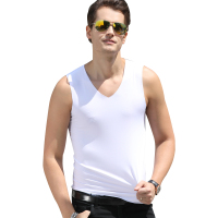 鳄鱼恤(CROCODILE) 2019新款夏季男士无痕随心裁无袖修身弹力休闲背心潮流