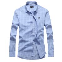 JEEP格子衬衫男长袖春秋薄款男士休闲衬衣纯棉大码青中年商务寸衫