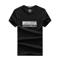 JEEP短袖t恤男春夏季薄款上衣宽松圆领短T印花男士打底衫T