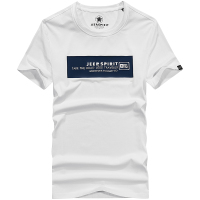 JEEP/吉普男装2019夏季短袖t恤男宽松休闲圆领时尚打底体恤衫装1018