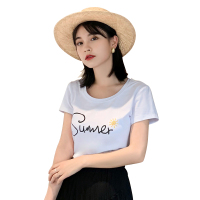 如熙 短袖T恤女新款韩版ins潮修身衣服半袖上衣夏装
