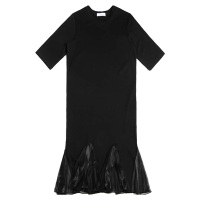 如熙 夏季新款女装极简小黑裙显瘦港味慵懒风超仙连衣裙