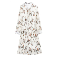 如熙 新款雪纺连衣裙碎花甜美仙女春夏山本复古法式裙子