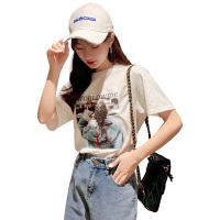 如熙 T恤女短袖新款韩范圆领学生宽松上衣半袖衣服夏装潮