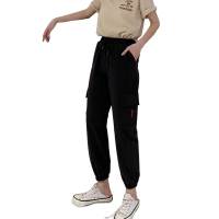 如熙 法式工装裤女宽松bf高腰直筒束脚裤显瘦国潮休闲裤子女