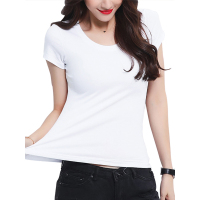 如熙 百搭t恤女短袖夏季新款韩版潮学生体恤修身通勤套头上衣