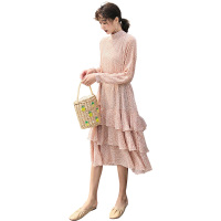 如熙 连衣裙女新款很仙的气质裙子长袖蛋糕裙子小清新