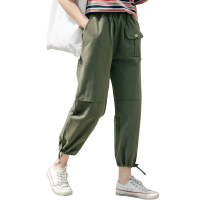 如熙 工装裤女宽松bf帅气直筒阔腿裤束脚裤女休闲裤女