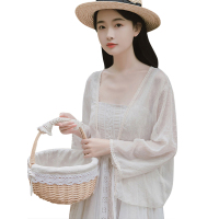 如熙 春夏新款文艺范外套洋气短款薄开衫小清新防晒衣女