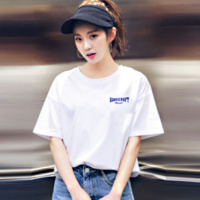 如熙 2019夏季女装短T恤上衣新款圆领短袖印花韩版宽松个性百搭