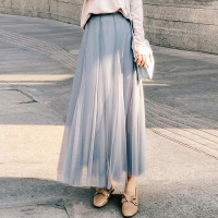 如熙ins超火半身裙女超仙a字网纱抖音仙女裙中长款