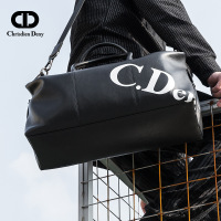 Chrisdien Deny春夏新款时尚休闲旅行袋大容量头层牛皮运动健身包