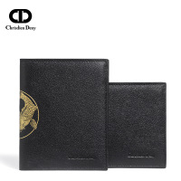 Cdeny2019商务时尚新款钱包短款多卡位印花头层牛皮青年男士钱夹w
