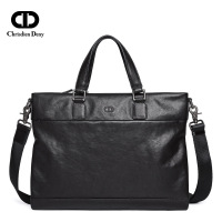 Chrisdien Deny春夏头层牛皮男士手包商务公文包青年时尚斜挎包包